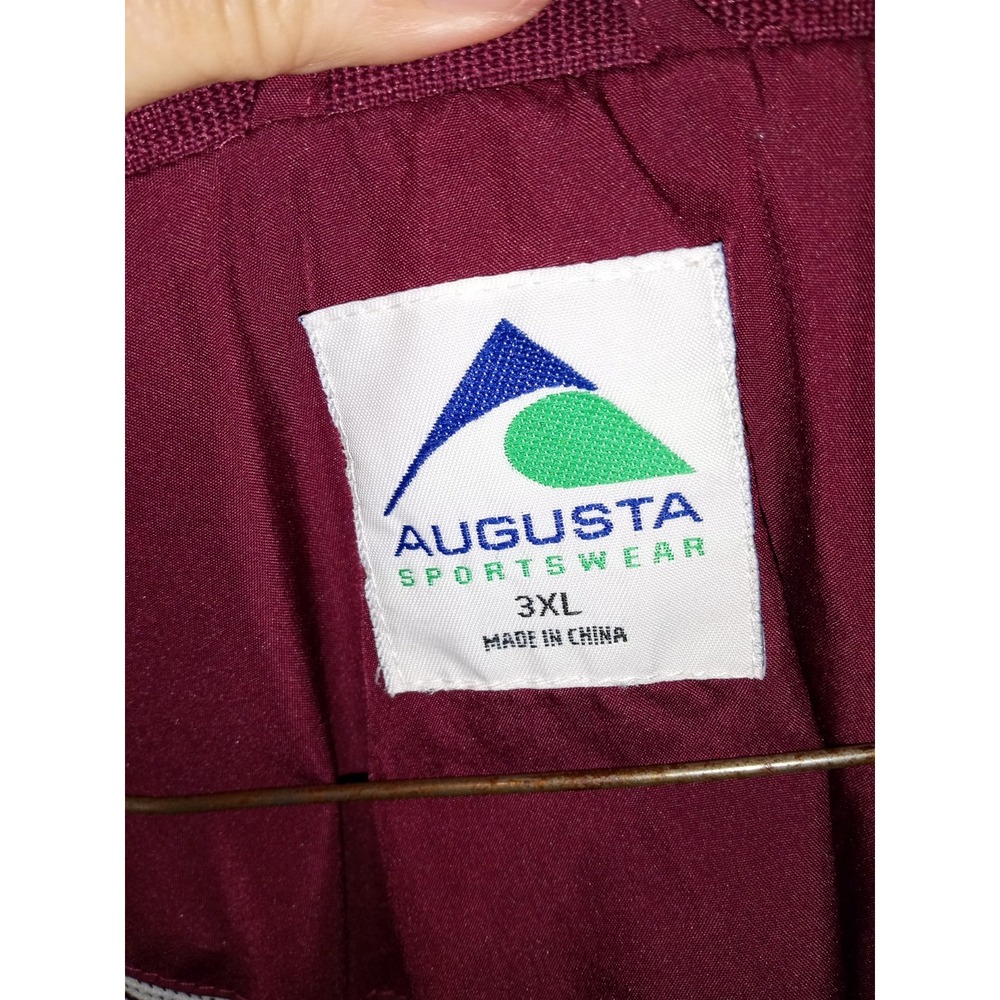 Augusta Sports Wear Pullover Windbreak Pockets Fishing Shirt Vinyl Burgundy 3XL - Picture 5 of 14